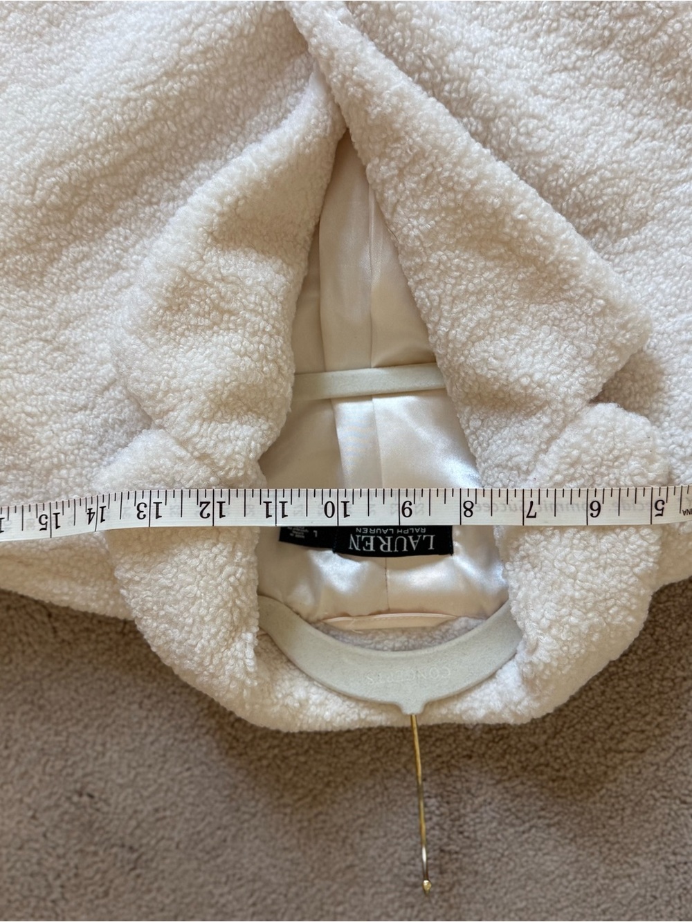 Ralph Lauren Cream Teddy Jacket - Picture 7 of 8